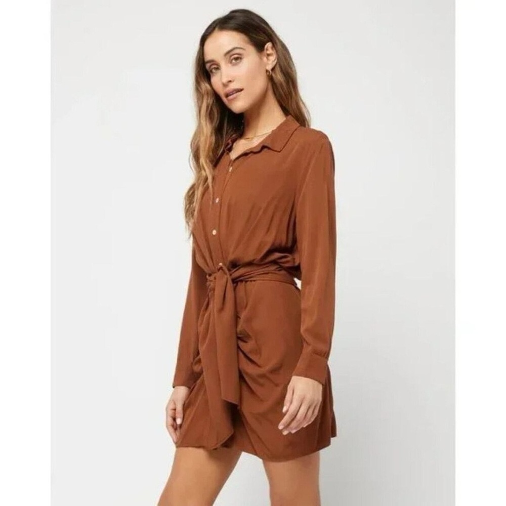 L*Space Aura Mini Dress in Coffee